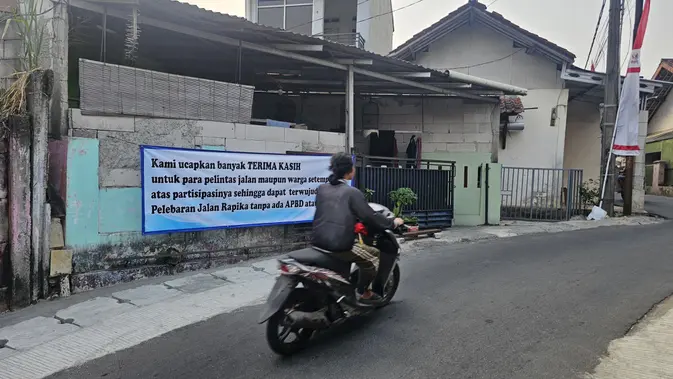 Swadaya Rp50 Juta, Warga Depok Perlebar Jalan Rapika Tanpa Bantuan APBD
